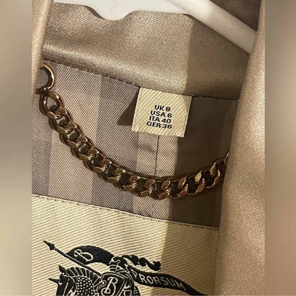 Burberry 100% Mulberry Silk Trench Coat - Picture 7 of 13